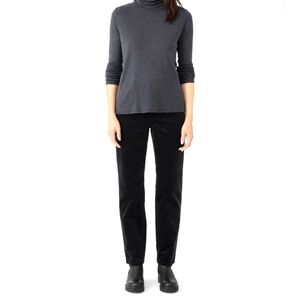 Eileen Fisher Organic Stretch Velveteen Pants, Black,  Size M, NwT